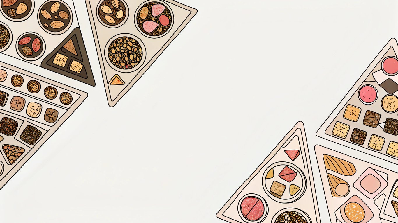 Abstract shapes representing different, complex, and varied pricing models for marketing agencies.