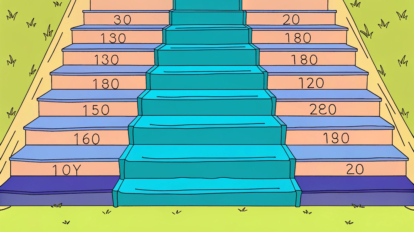 Illustration of a three-step staircase representing the 30-90-180 day phased implementation plan.