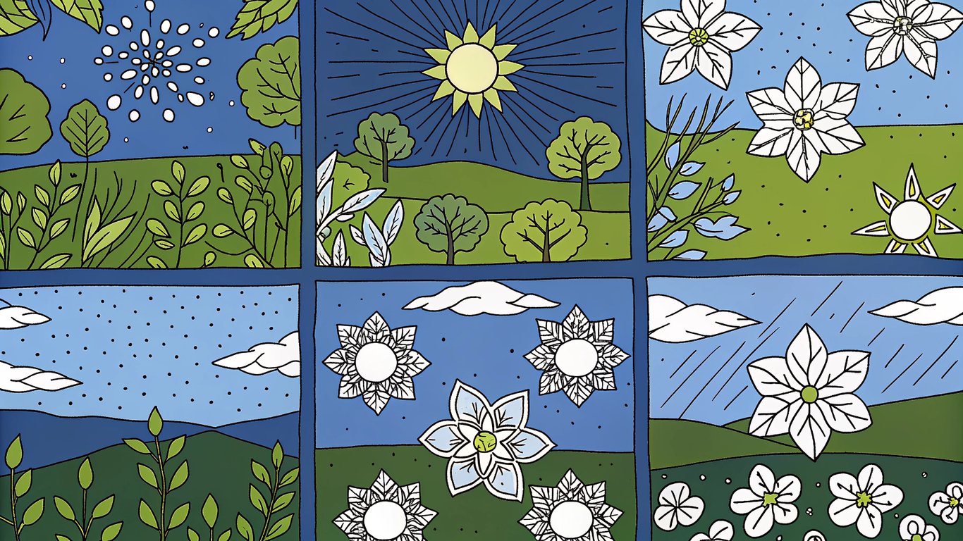 A calendar showing seasonal marketing campaigns planned throughout the year.