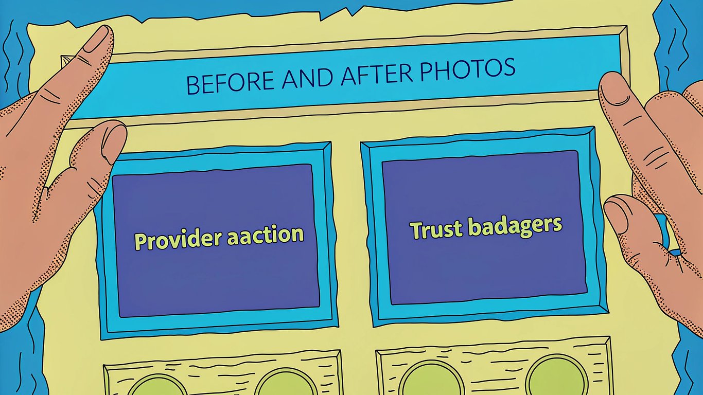 Illustration of a high-converting medical spa landing page layout with key elements.